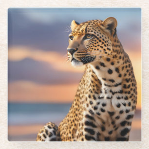 Dessous-de-verre En Verre Beau léopard