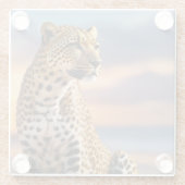 Dessous-de-verre En Verre Beau léopard (Dos)