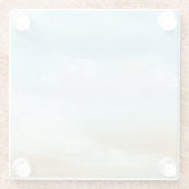 Dessous-de-verre En Verre Beau paysage avec nuages fluides (Dos)