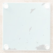 Dessous-de-verre En Verre Beaucoup d'oiseaux et un controle (Dos)