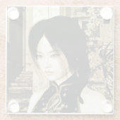 Dessous-de-verre En Verre Beauté asiatique (Dos)