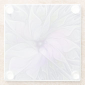 Dessous-de-verre En Verre Beauté étonnante Fleur d'art Abstrait fractal mode (Dos)