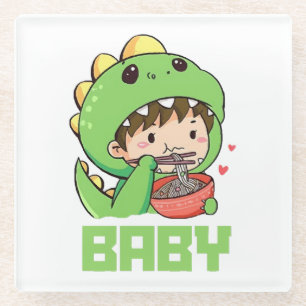 Dessous-de-verre En Verre bébé godzilla