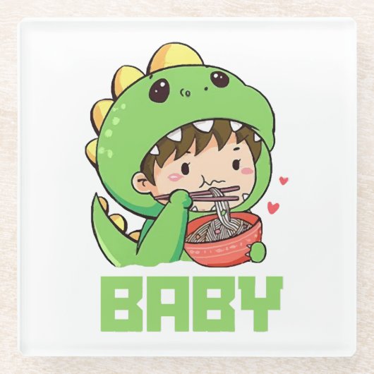 Dessous-de-verre En Verre bébé godzilla (Devant)