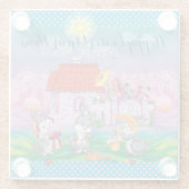 Dessous-de-verre En Verre Bébé lapin petit (Dos)