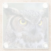 Dessous-de-verre En Verre Belle Chouette (Dos)