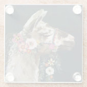 Dessous-de-verre En Verre Belle Llama (Dos)