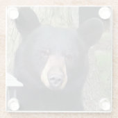 Dessous-de-verre En Verre Belle Ours Noir (Dos)
