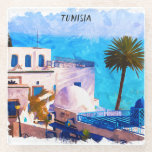 Dessous-de-verre En Verre Belle Tunisie Panorama<br><div class="desc">Dessous de verre tunisien coloré avec ses paysages à couper le souffle et ses paysages de plage. Fait un souvenir extraordinaire et une idée cadeau pour chaque touriste et visiteur de la destination africaine. Faites-le vous-même et achetez maintenant.</div>
