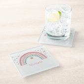 Dessous-de-verre En Verre Belles étoiles arc-en-ciel (Incliné)