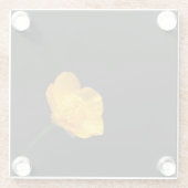 Dessous-de-verre En Verre Beurre Castère à fleurs (Dos)