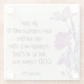Dessous-de-verre En Verre Bible verse Floral (Dos)