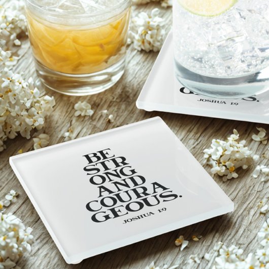 Dessous-de-verre En Verre Bible verse Joshua 