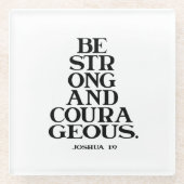 Dessous-de-verre En Verre Bible verse Joshua  (Devant)