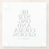 Dessous-de-verre En Verre Bible verse Joshua  (Dos)