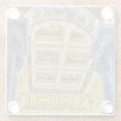 Dessous-de-verre En Verre Bibliothèque du plafond du congrès (Dos)