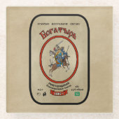 Dessous-de-verre En Verre Bière russe Bogatyr (Devant)