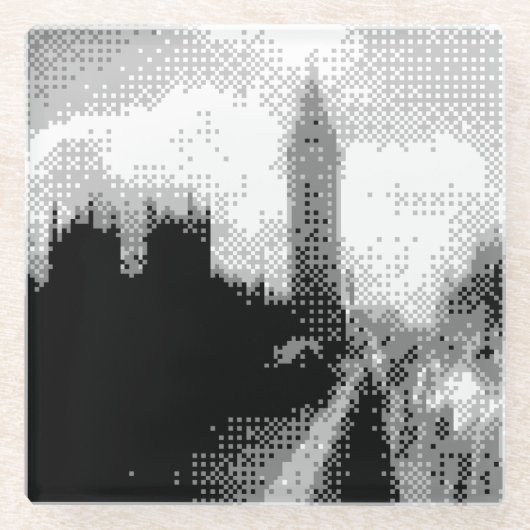 Dessous-de-verre En Verre big ben et parlement (Devant)