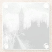 Dessous-de-verre En Verre big ben et parlement (Dos)