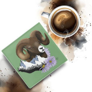 Dessous-de-verre En Verre Bighorn Sheep