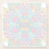 Dessous-de-verre En Verre Bijoux magiques - Jolies pierres avec nom / initia (Dos)