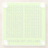 Dessous-de-verre En Verre Binary Long Live the Weekend ! (Dos)