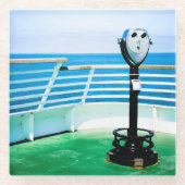 Dessous-de-verre En Verre Binoculaire touristique (Devant)