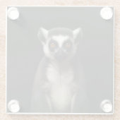 Dessous-de-verre En Verre Black 4 Luxe Glass coaster, Gentle Lemur (Dos)