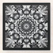 Dessous-de-verre En Verre Black and White Bliss (Devant)