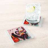 Dessous-de-verre En Verre Black cat autumn room  (Incliné)