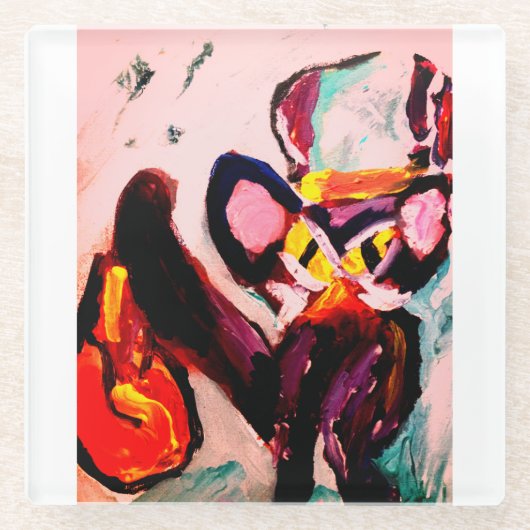 Dessous-de-verre En Verre Black cat autumn room  (Devant)