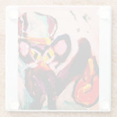 Dessous-de-verre En Verre Black cat autumn room  (Dos)