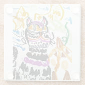 Dessous-de-verre En Verre Black Cat style autumn (Dos)