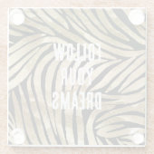 Dessous-de-verre En Verre Black et Gold Glam Zebra (Dos)