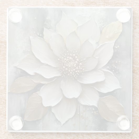 Dessous-de-verre En Verre Black White Gris Gold (Dos)