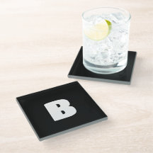Blanc gras initial en noir