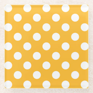Dessous-de-verre En Verre Blanchir les pois sur le jaune