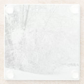 Dessous-de-verre En Verre Blancs d'hiver (Dos)