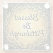 Dessous-de-verre En Verre BlessedBePittsburgh (Dos)