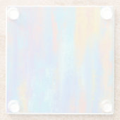 Dessous-de-verre En Verre Bleu Abstrait et orange (Dos)