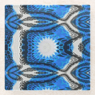 Dessous-de-verre En Verre Bleu atomique