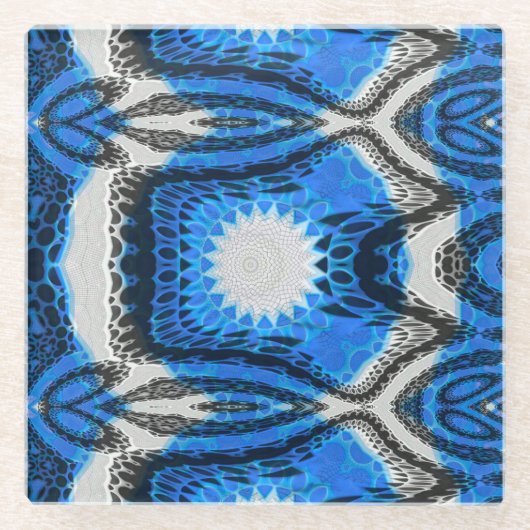 Dessous-de-verre En Verre Bleu atomique (Devant)