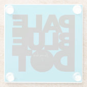 Dessous-de-verre En Verre Bleu-clair (Dos)