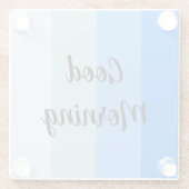 Dessous-de-verre En Verre Bleu du bon matin (Dos)