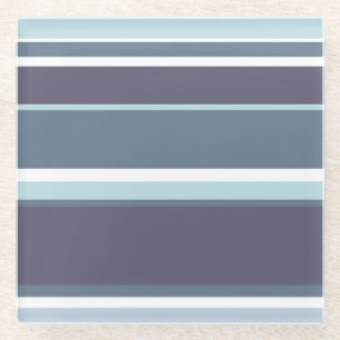 Dessous-de-verre En Verre Bleu-gris