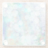 Dessous-de-verre En Verre Bleu, orange, Jaune, Blanc Art Abstrait (Dos)