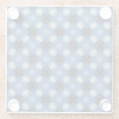 Dessous-de-verre En Verre Bleu Spacey Géométrique (Dos)