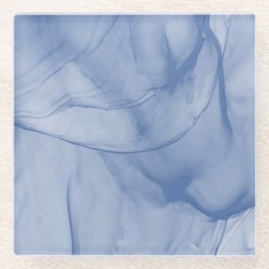 Dessous-de-verre En Verre Bleu stratifié (Devant)