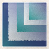 Dessous-de-verre En Verre bleu turquoise gris ex pastel (Devant)