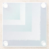 Dessous-de-verre En Verre bleu turquoise gris ex pastel (Dos)